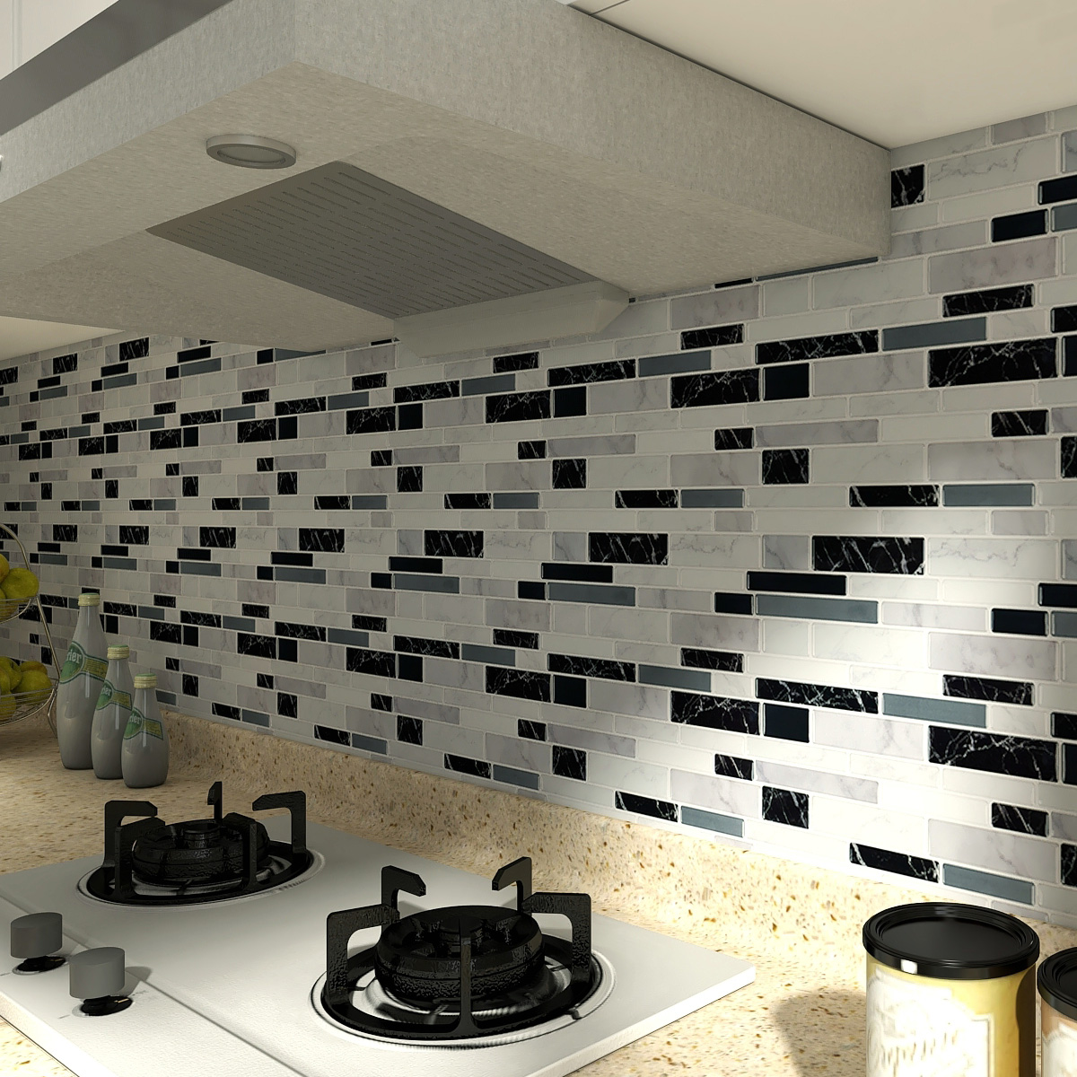 10Sheet Peel and Stick Tile Backsplash, Vinyl 3D SelfAdhesive Tile Stickers for Kitchen